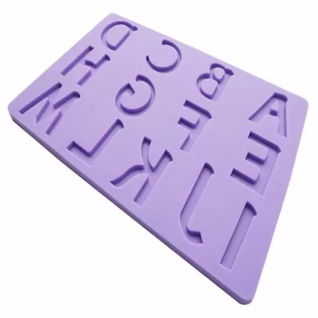 Molde de Silicon para Fondant del Abecedario de la A-M TIPS 030-QW