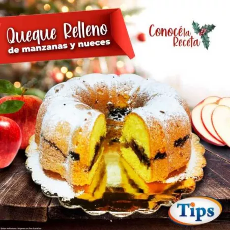 Queque Relleno de Manzana y Nueces TIPS RA0001027
