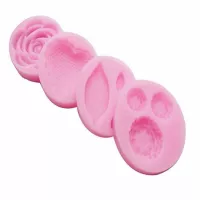 Molde de Silicon para Fondant de Rosa, Set de 4 Piezas TIPS B236 2