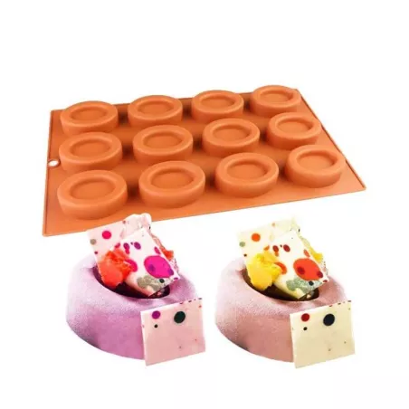 Molde de Silicon de Circulos 3D de 12 Cavidades TIPS RRA02-121