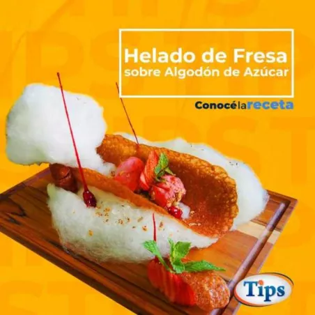 Helado de Fresa sobre Algodon de Azucar TIPS RA0000666
