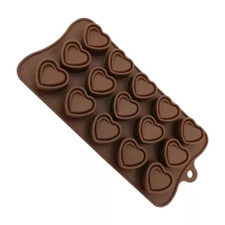 Molde de Silicon de Corazones Doble con 15 Cavidades MASTER CHEF 9890496