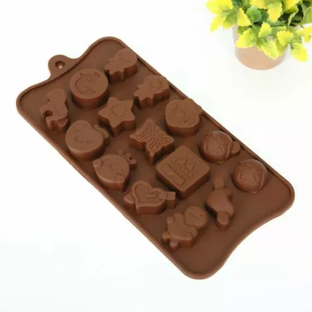 Molde de Silicon de Formas Surtidas de 15 Cavidades MASTER CHEF 180