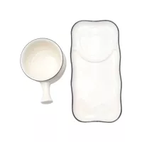 Bowl Cebollero con Plato Base de 8 Onzas Color Blanco TIPS XP1628 2