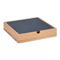 Base Exhibidora Cuadrada de Madera de 30 x 30 x 5 Centimetros MASTER CHEF 6096-1L