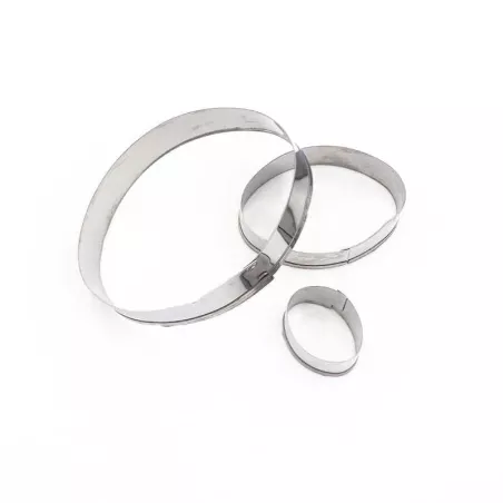 Cortador para Fondant Ovalado, Set de 3 Unidades TIPS E03