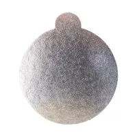 Base de Carton Redondo Ondulado de 12 Centimetros de Color Plateado TIPS DGD022S