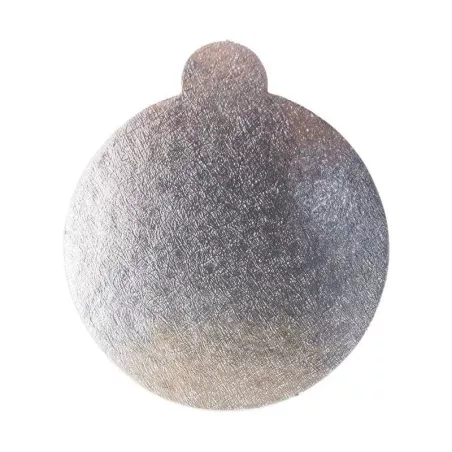 Base de Carton Redondo Ondulado de 12 Centimetros de Color Plateado TIPS DGD022S