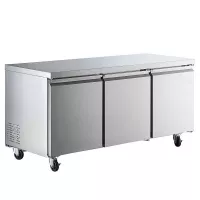 Mesa Undercounter Refrigerada 3 Puertas de Acero Inoxidable 72 Pulgadas U-STAR UUC-72R-E-HC