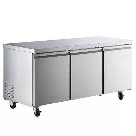 Mesa Undercounter Refrigerada 3 Puertas de Acero Inoxidable 72 Pulgadas U-STAR UUC-72R-E-HC