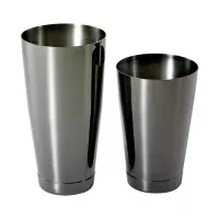 Coctelera Boston de Acero Inoxidable de Color Negro Mate de 18-28 Onzas MASTER CHEF 9891849