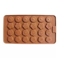 Molde de Silicon de Flores Surtidas de 24 Cavidades TIPS RRA02-147 2