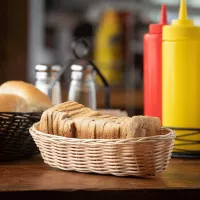 Canasta Rectangular Natural  de 9 X 4 X 2.25 Pulgadas TABLECRAFT 1117W 2