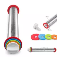 Bolillo Ajustable de Acero Inoxidable con Tapete de Medicion MASTER CHEF 0760823 2