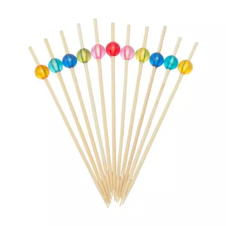 Pincho Decorado de Cristales de 12 Centimetros, Paquete de 50 Unidades TIPS RRA30-04