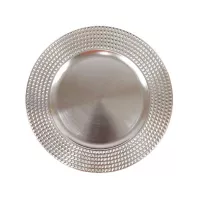 Platon Redondo de Acero Inoxidable con Borde Martillado TIPS SSC-135