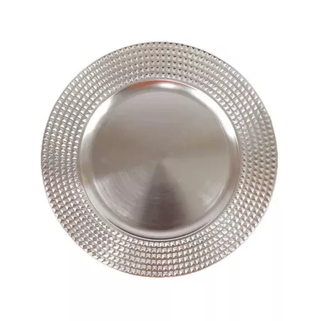 Platon Redondo de Acero Inoxidable con Borde Martillado TIPS SSC-135