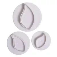 Marcador de Plastico para Fondant de Hoja Pequena, Set de 3 Piezas TIPS ZN1006