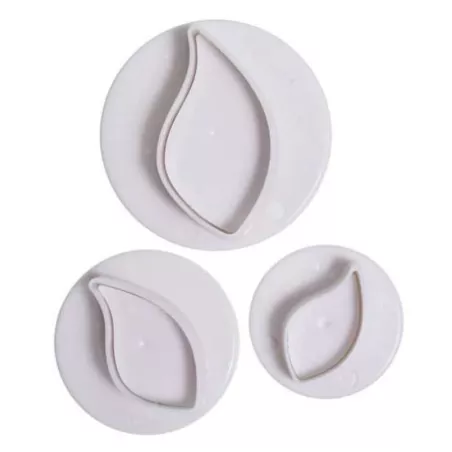 Marcador de Plastico para Fondant de Hoja Pequena, Set de 3 Piezas TIPS ZN1006