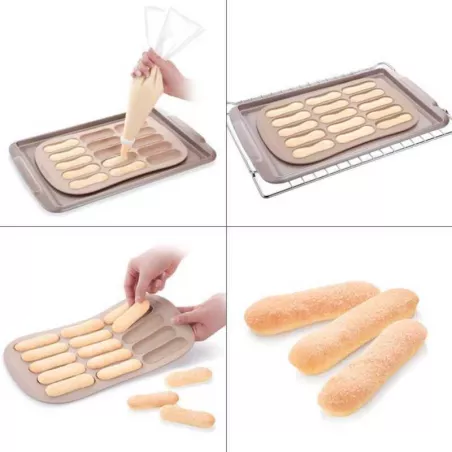 Molde de Silicon para Hacer Soletillas/Dedos de Senora con 15 Cavidades TESCOMA 629528