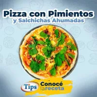 Pizza con Pimientos y Salchichas Ahumadas TIPS RA0000736