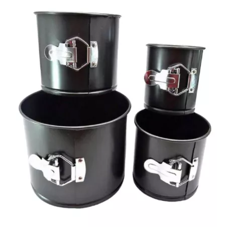 Molde Antiadherente Redondo Desarmable, Set de 4 Piezas TIPS C-252