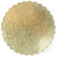 Base de Carton Redondo Ondulado de 35 Centimetros de Color Dorado TIPS DGD038G