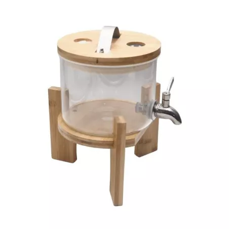 Dispensador Redondo de Bebidas de Base de Madera de 1.7 Litros TIPS YPJ01-03