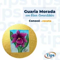 Guaria Morada Pintada con Oleos Comestibles TIPS RA0000664