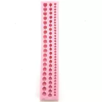 Molde de Silicon para Fondant con Borde de Bolitas TIPS 030-30