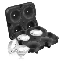 Molde de Diamante de Silicon para Hielo de 4 Cavidades MASTER CHEF 9891885