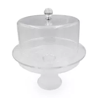 Quequera Redonda de Acrilico con Tapa de 12 Pulgadas TIPS B-414