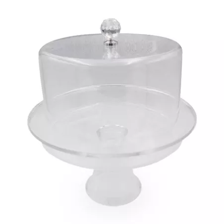 Quequera Redonda de Acrilico con Tapa de 12 Pulgadas TIPS B-414