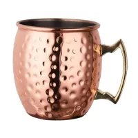 Jarra Moscow Mule Martillada de Acero Inoxidable de Color Cobre de 550 Mililitros MASTER CHEF 9891911