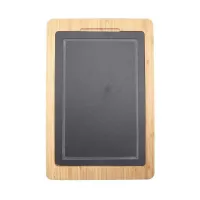 Plato de Piedra con Base de 36 x 24 Centimetros de Color Negro TIPS RSD01-30