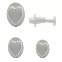 Marcador de Plastico de Corazon con Expulsor, Set de 4 Piezas TIPS C22-4 2