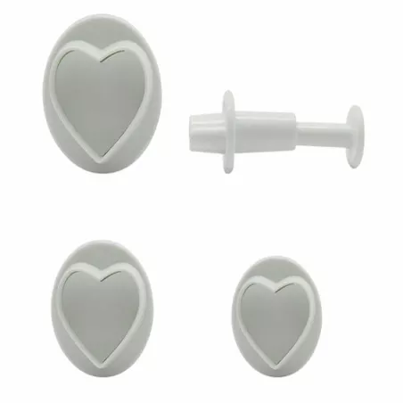 Marcador de Plastico de Corazon con Expulsor, Set de 4 Piezas TIPS C22-4