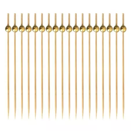 Pincho de Bola de Color Dorado de 12 Centimetros, Paquete de 50 Unidades TIPS ARK25-29