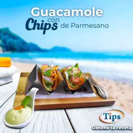 Guacamole con Chips de Parmesano en Sifon TIPS RA0000663