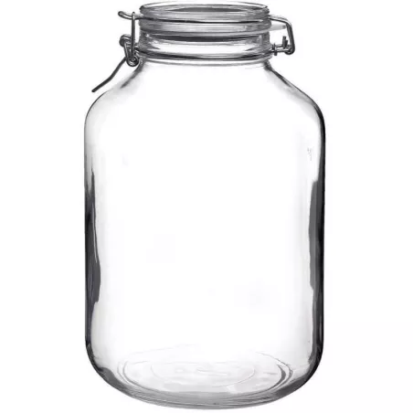 Frasco de Vidrio Transparente con Abrazadera 450 ml TIPS A-175-1-06