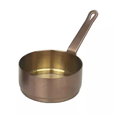 Olla Mini de Acero Inoxidable de 75 Mililitros de Color Bronce TIPS HOK-043-8BZ