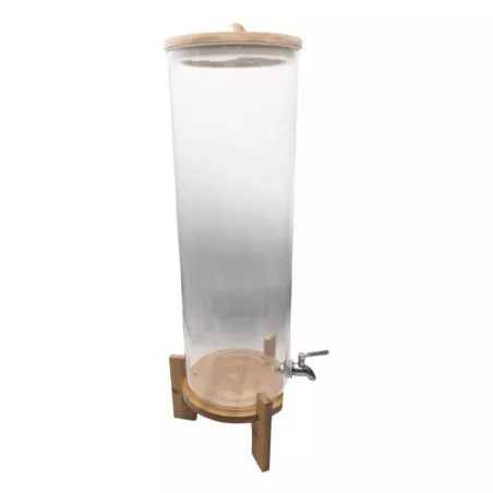 Dispensador de Bebidas Redondo con Base de Madera de 15 Litros TIPS YPJ01-07