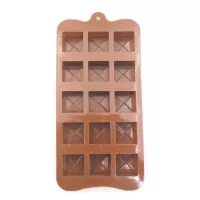 Molde de Silicon de Bombon Cuadrado de 15 Cavidades TIPS RRA02-176 2