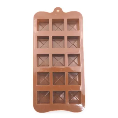 Molde de Silicon de Bombon Cuadrado de 15 Cavidades TIPS RRA02-176