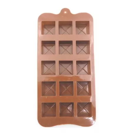 Molde de Silicon de Bombon Cuadrado de 15 Cavidades TIPS RRA02-176