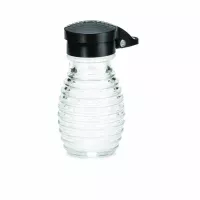 Salero & Pimentero de Vidrio con Tapa Negra de 2 Onzas TABLECRAFT BH2MPBK