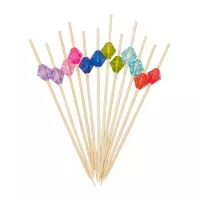 Pincho de Bambu de Diamante de Colores Surtidos de 9 Centimetros, Paquete de 50 Unidades TIPS ARK25-51