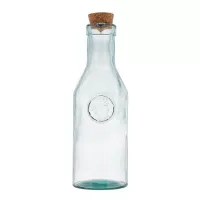 Botella de Vidrio con Tapon de Corcho de 1000 Mililitros, Diseno Authentic TABLECRAFT 6631