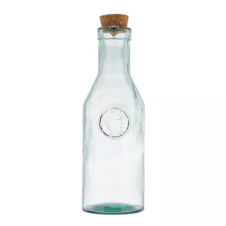 Botella de Vidrio con Tapon de Corcho de 1000 Mililitros, Diseno Authentic TABLECRAFT 6631