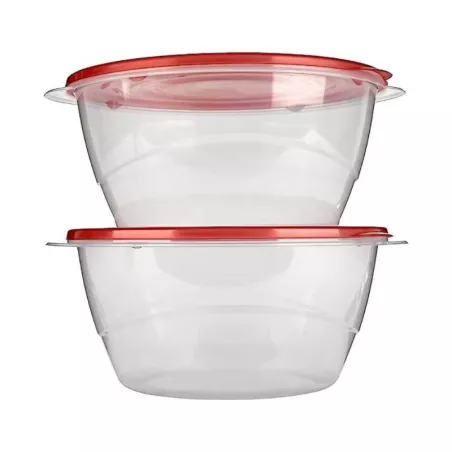 Contenedor Plastico Redondo con Tapa Roja de 3.7 Litros TIPS E-147